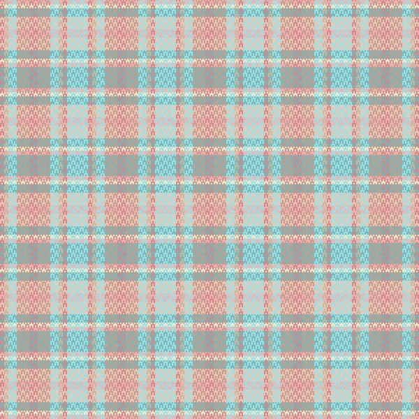 Seamless Tartan Plaid Pattern Texture Pastel Color Vector Illustration — Stock Vector