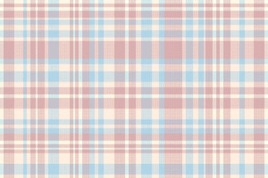Kusursuz ekose desenli, desenli ve pastel renkli. Vektör illüstrasyonu.