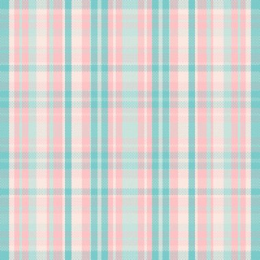 Kusursuz ekose desenli, desenli ve pastel renkli. Vektör illüstrasyonu.