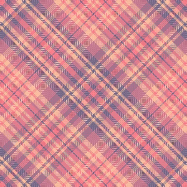 Naadloze Tartan Ruitpatroon Met Textuur Pastelkleur Vectorillustratie — Stockvector