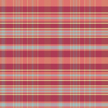 Kusursuz ekose desenli, desenli ve pastel renkli. Vektör illüstrasyonu.