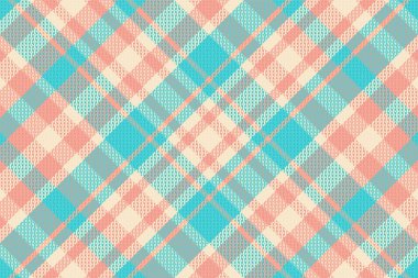 Kusursuz ekose desenli, desenli ve pastel renkli. Vektör illüstrasyonu.