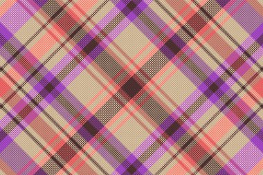 Tertemiz ekose desenli, desenli ve retro renkli. Vektör illüstrasyonu.