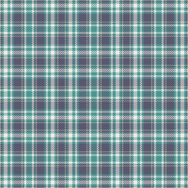 Tertemiz ekose desenli, desenli ve retro renkli. Vektör illüstrasyonu.