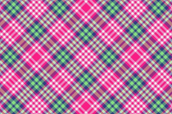 Tartan Plaid Pattern Texture Retro Color Vector Illustration — Stock Vector