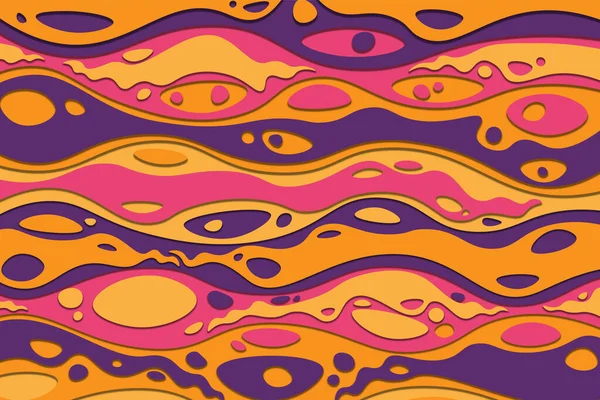 Fondo Abstracto Psicodélico Groovy Ilustración Vectorial — Vector de stock