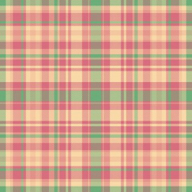 Tartan desenli, desenli ve retro renkli. Vektör illüstrasyonu.