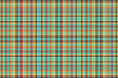 Tartan desenli, desenli ve retro renkli..