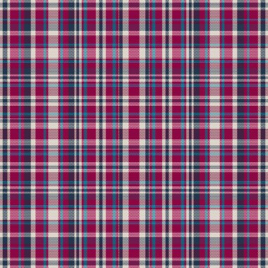 Tartan desenli, desenli ve retro renkli..