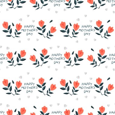 Elle çizilmiş mutlu anneler günü modeli.