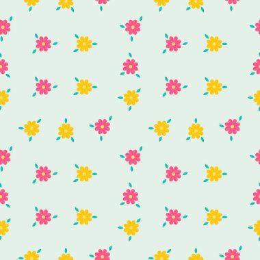 El çizimi çiçek deseni. Vektör illüstrasyonu