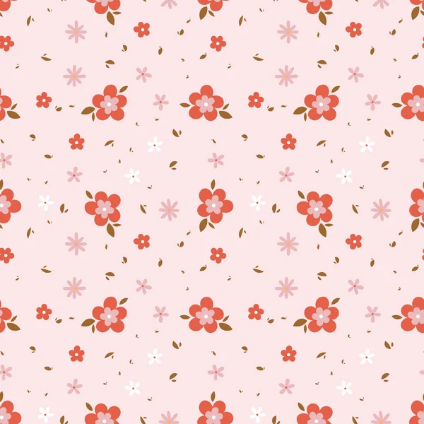 Motif Floral Dessiné Main Illustration Vectorielle — Image vectorielle