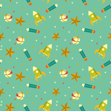 Elle çizilmiş çocuklar için kusursuz bir örnek. Vektör illüstrasyonu.