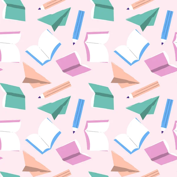 Okulun el çizimi, pürüzsüz desen. Vektör illüstrasyonu.