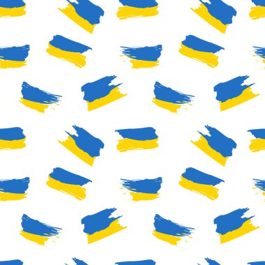 Ukrayna bayrağı pürüzsüz desen. Tekrar et. Vektör illüstrasyonu.