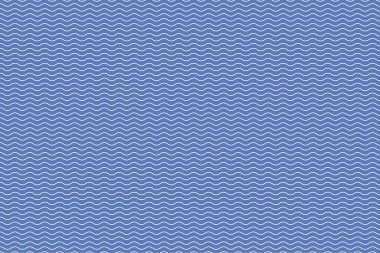 Simple white wavy lines on blue background. Vector illustration.