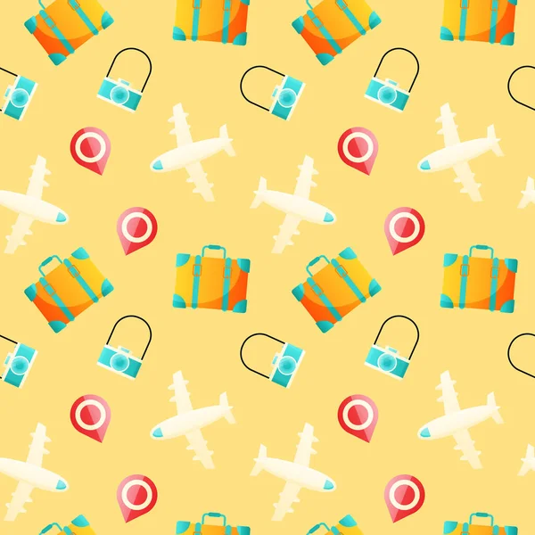 Tatiller sorunsuz geçer. Tekrar et. Vektör illüstrasyonu.