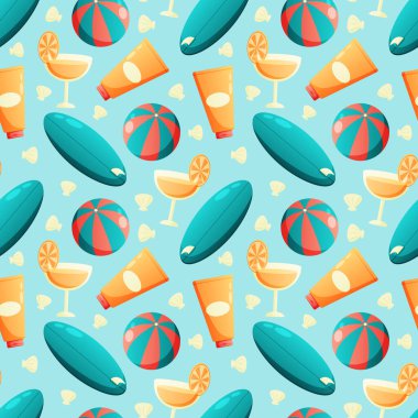 Kusursuz yaz şablonu. Deseni tekrarla.