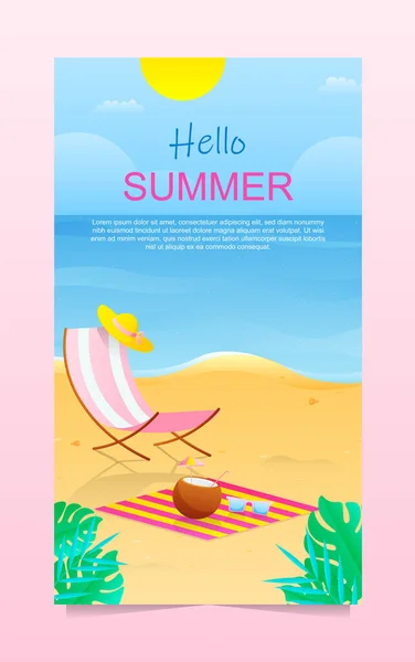 Hermosas Historias Instagram Gradiente Verano Ilustración Vectorial — Archivo Imágenes Vectoriales