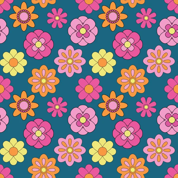 Soyut, dikişsiz, harika çiçek arkaplanı. Vektör illüstrasyonu.