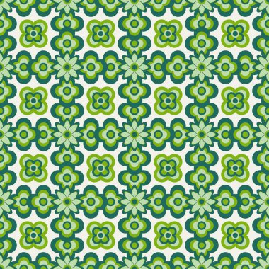 Soyut, dikişsiz çiçek deseni. Tekrar et. Vektör illüstrasyonu.