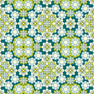 Soyut, dikişsiz çiçek deseni. Tekrar et. Vektör illüstrasyonu.