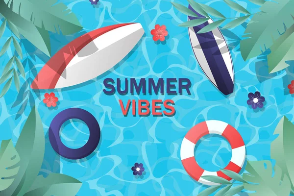 Summer Vibes Background Gradient Style Vector Illustration — Διανυσματικό Αρχείο