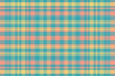 Tartan desenli, desenli ve yaz renginde. Vektör illüstrasyonu.