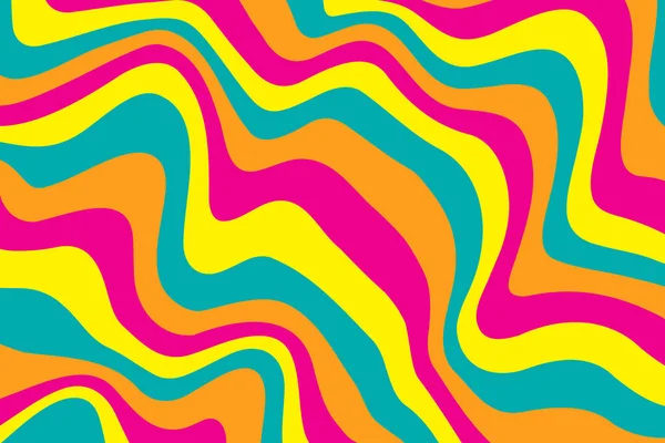 Flat Abstract Psychedelic Groovy Background Vector Illustration — 스톡 벡터