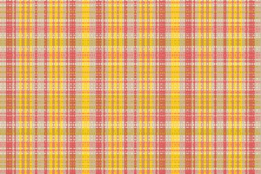 Tartan desenli, desenli ve yaz renginde. Vektör illüstrasyonu.