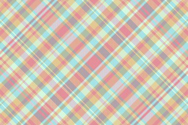 Tartan desenli, desenli ve yaz renginde. Vektör illüstrasyonu.