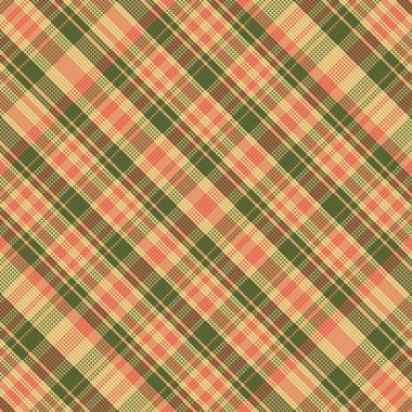 Tartan desenli, desenli ve yaz renginde. Vektör illüstrasyonu.