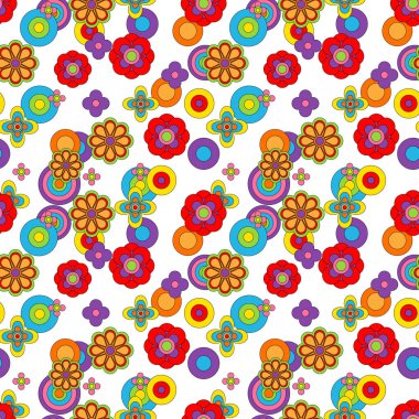 Soyut çiçek harikulade psikedelik desen.