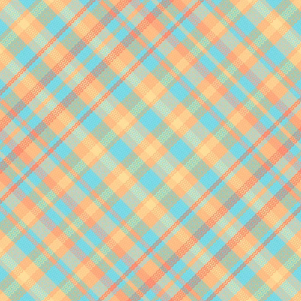 Tartan plaid pattern with texture and summer color. — Stock Vector