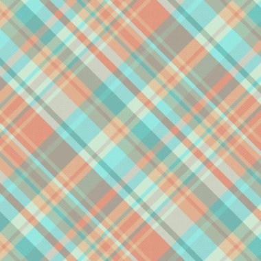 Tartan desenli, desenli ve yaz renginde. Vektör illüstrasyonu.