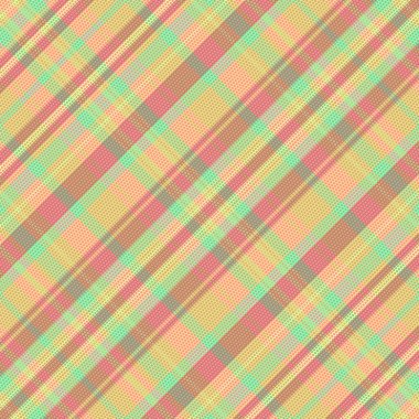 Tartan desenli, desenli ve yaz renginde. Vektör illüstrasyonu.