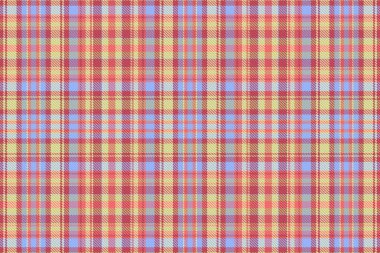 Tartan desenli, desenli ve yaz renginde. Vektör illüstrasyonu.
