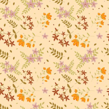 Çiçek deseni kusursuz. Vektör illüstrasyonu.