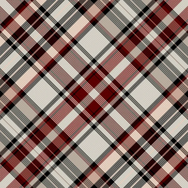 Tartan Plaid Pattern Texture Warm Color Vector Illustration — Stock Vector