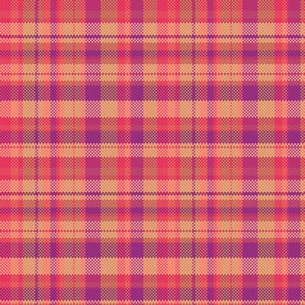 Tartan Plaid Pattern Con Texture Colore Caldo Illustrazione Vettoriale — Vettoriale Stock