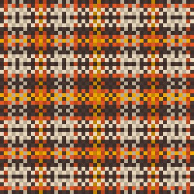Tartan desenli, desenli ve sıcak renkli. Vektör illüstrasyonu.