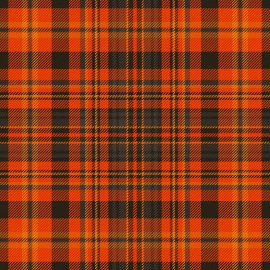 Tartan desenli, desenli ve sıcak renkli. Vektör illüstrasyonu.