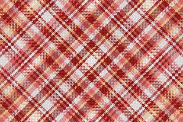 Tartan Plaid Pattern Texture Warm Color Vector Illustration — Stock Vector