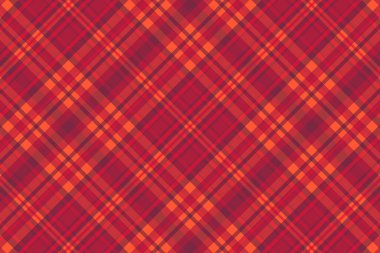 Tartan desenli, desenli ve sıcak renkli. Vektör illüstrasyonu.