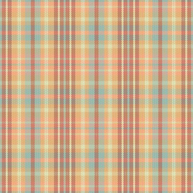 Tartan desenli, desenli ve sıcak renkli. Vektör illüstrasyonu.