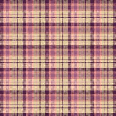 Tartan desenli, desenli ve sıcak renkli. Vektör illüstrasyonu.