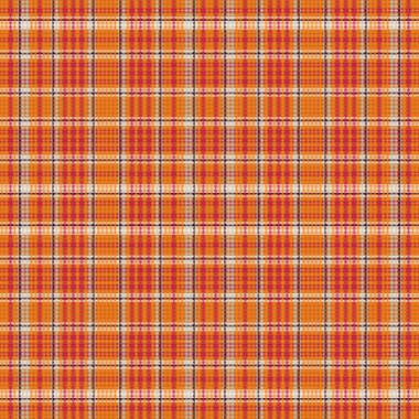 Tartan desenli, desenli ve sıcak renkli. Vektör illüstrasyonu.