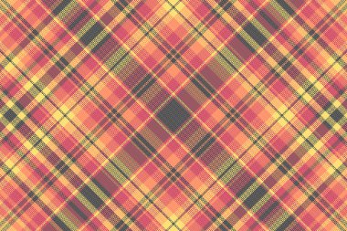 Tartan desenli, desenli ve sıcak renkli. Vektör illüstrasyonu.