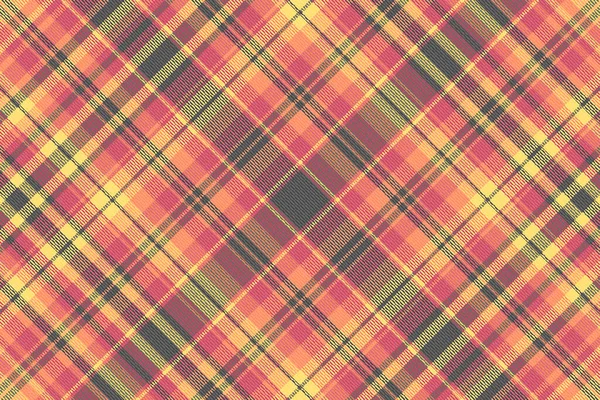 Tartan desenli, desenli ve sıcak renkli. Vektör illüstrasyonu.