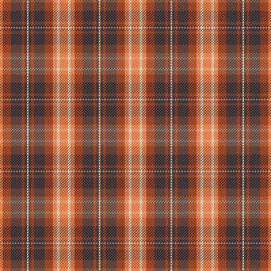 Tartan desenli, desenli ve sıcak renkli. Vektör illüstrasyonu.